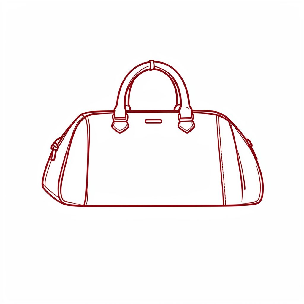 Luxury leather Bugatti bag in rich brown tones on a warm neutral background