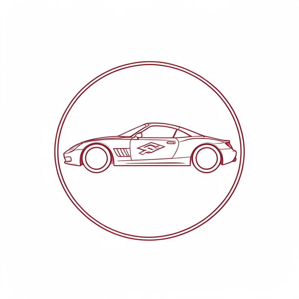 Lifestyle Bugatti logo in olive green on a white background